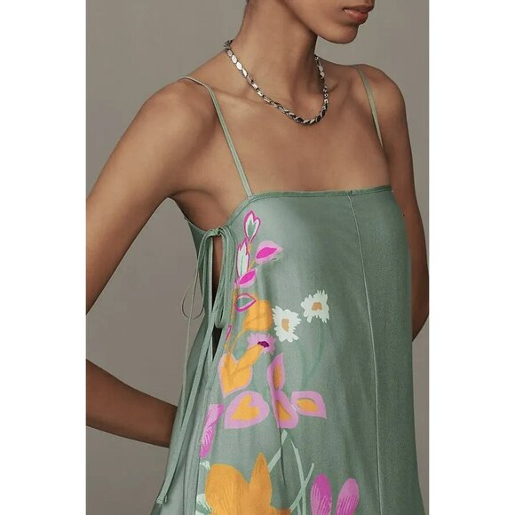 Anthropologie Plus printed wide-leg jumpsuit green Women's Plus 1X - Picture 12 of 13